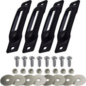 Snap-Loc E-Track Single Strap Anchor W / Allen Screws, Noir, 4 / Pack