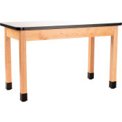 NPS® Wood Science Lab Table, 24 X 54 X 30, Whiteboard Top