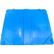 Bonar Plastics Sani-Box couvercle-49 "L x 41" W x 3-1/2 "H bleu