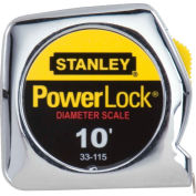Stanley 33-115 PowerLock® 1/4 "x 10' Tape règle W/diamètre balance de poche