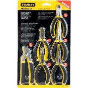 Stanley 84-079 6 pièces Miniature base pince Set (Long nez, diagonale, langue & Groove, coupeur de fin)