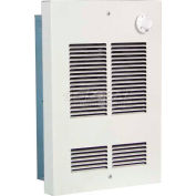 Radiateur forcé mural / ventilateur de plafond peu profond avec thermostat à double pôle intégré, 1500 watt, 120V