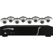 Speco ZIPL88D2 8-Channel Plug & Play NVR and IP Kit, 8 Dome Cameras, 2TB
