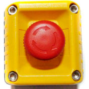 T.E.R., F71EY10000000001 VICTOR Wall Mount Control Station, jaune, 1 trou enclenchée E-Stop