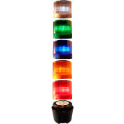 Springer Controls / Texelco LA-TCL95SF95632 70mm Light Stack, 120V LED, BLK Term, W-G-B-A-R
