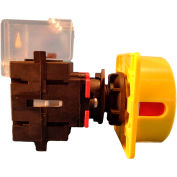 Springer contrôles/MERZ ML1-025-CR3, 25 a, 3 pôles, sectionneur, rouge/jaune, montage central, verrouillable