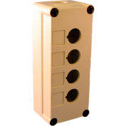 Springer Controls N5EPE04, 4 x 22mm trou, gris, NEMA 4X-boîtiers en polycarbonate (pas d’opérateurs)