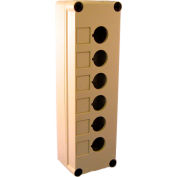 Springer Controls N5EPE06, 6 x 22mm trou, gris, NEMA 4X-boîtiers en polycarbonate (pas d’opérateurs)
