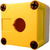 N5EPEG01, 1 x 22 mm Hole, Yellow Face, Nema 4X - Polycarbonate Enclosure (No Operators)