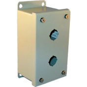 Springer Controls N5SPPSL-2, 22 mm surface montage poly boîtier; 2 trous, NEMA 12 métal, gris