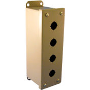 Springer Controls N5SPPSL-4, 22 mm surface montage poly boîtier; 4 trous, NEMA 12 métal, gris