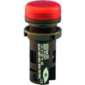 Springer Controls N5XURDD0, 22 mm Pilot Light, Unibloc, Full Voltage (250v max), red, bulb not incl.