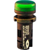 N5XUVDD0, 22 mm Pilot Light, Unibloc, Full Voltage (250v max), green, bulb not incl.