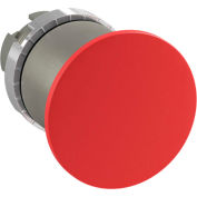 ABB Bouton de tête de champignon non éclairé, 22mm, rouge