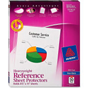 Avery® Top chargement feuille protectrice, 8-1/2" W x 11" H, anti-reflets, 50/PK