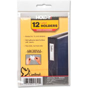 Cardinal® part ! Étiqueter les détenteurs, W 1" x 3" H, claire, 12/PK