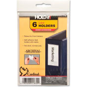 Cardinal® part ! Étiqueter les détenteurs, W 2-3/16" x 4" H, claire, 6/PK