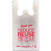 Unistar Eco Friendly Printed "Thank You" Bags, 11-1/2"W x 21-1/2"W, 47 Mil, 1000/Pack