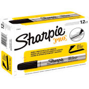 Marqueur permanent Sharpie® Pro, pointe biseautée, qualité industrielle, noir, qté par paquet : 12