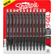 Sharpie® S Gel Retractable Gel Ink Pen, 0,7mm, Black Ink - 12 Pack, qté par paquet : 3