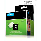 Étiquettes d’adresse de DYMO® LW 1 1/8 "x 3 1/2" noir sur blanc, qté par paquet : 10