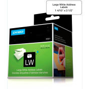 Étiquettes d’adresse de LW DYMO®, grand 1 4/10 "x 3 1/2" noir sur blanc, qté par paquet : 10