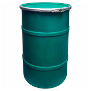 US Roto Molding 55 Gallon Plastic Drum SS-OH-55 - Open Head with Plain Lid - Bolt Ring - Green