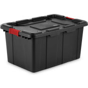 Stérilité industriel Tote 14669004 - Black/Racer rouge 27 GAL. 30-1/2" L x 20-5/8" W x 15-1/4 "H, qté par paquet : 4