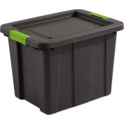 Sterilite 18 Gallon Latch & Carry Tuff1 Tote 15253V06 Flat Gray 23" x 17-1/4" x 16-5/8" - Pkg Qty 6