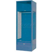Penco 6KFD02-949 Stadium® Locker With Shelf & Footlocker, 18"Wx18"Dx72"H Jet Black, Unassembled