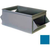 Stackbin® Steel Bin 1-881 - 10"W x 20"D x 8"H Double Steel Hopper Box, Blue