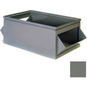 Stackbin® acier Bin 1-884 - 15 "W x 30 « D x 10 » H boîte de Double trémie en acier, gris