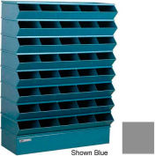 Stackbin® trémie en acier pile Bin, unité sectionnelle compartiment 40 37" W x 13 « D x 48 » H, gris