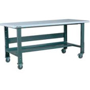 Stackbin Workbench, 3512 série, plastique stratifié barre palpeuse, 72" W X 36" D, gris