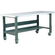 Stackbin Workbench, 3512 série, ESD Square Edge, W 60" X 36" D, gris