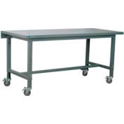 Stackbin Workbench, série 1012, Equerre Edge, W 72" X 36" D, gris