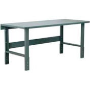 Stackbin Workbench, 3505 Series, Steel Square Edge, 72"W X 36"D, Blue