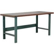 Stackbin Workbench 3500 Series Hardboard Square Edge 72"W X 36"D, Gray