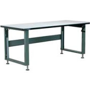Stackbin Workbench, 4000 Series, Plastic Laminate W/T-Molding, 60"W X 30"D, Black
