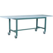 Stackbin Workbench, 1012 Series, Plastic Laminate Square Edge, 96"W X 36"D, Black