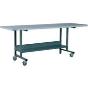 Stackbin Workbench, 2012 Series, Plastic Laminate Square Edge, 96"W X 36"D, Gray