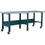 Stackbin Workbench, 3512 Series, Plastic Laminate Square Edge, 96"W X 36"D, Gray