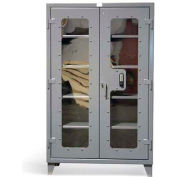 Stronghold Heavy Duty Keypad See Thru Door Cabinet, 12 Gauge, 36"W x 24"D x 78"H, Gray