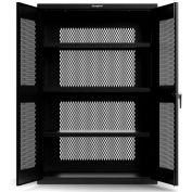 StrongHold® Heavy Duty 18 GA Armoire ventilée W / 3 étagères, double verrouillage. 48"L X 24"P X 72"H