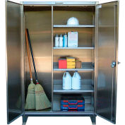 Strong Hold® Heavy Duty Closet Cabinet 55-BC-243-SS - Stainless Steel 60 x 24 x 66