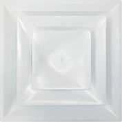 American Louver Fire Rated UL2043 White Cone Diffuser for 6" Duct, STR-C-6W-FR
