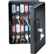 SentrySafe 25 capacité clé, boîte de clés, serrure à clé, 7-7/16" W x 3-7/16 « D x 9-13/16 » H, noir