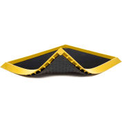 NoTrax® Sani-Trax® Plus Disinfectant Mat 2-1/2" Thick 2-5/8' x 3-1/4' Black/Yellow Border