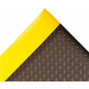 NoTrax® Diamond Sof-Tred™ Anti Fatigue Mat 1/2 » Épais 3' x 5' Bordure Noire/Jaune