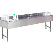 Combo Unit, 3 Comp Sink, 96"L W(2) 18" Drnbds, 24" Cocktail Station Left
